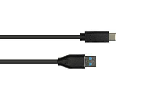 Gode forbindelser USB 3.2 Gen.2 kabel - 10GBit/s / 3A - stik A til USB-C™ stik - højkvalitets KOBBERLEDNING - sort - 0,5m / 50 cm
