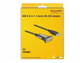 Miniatyrbillede 3 af 7: DeLOCK USB-A (m) til 9-benet SUB-D med skruer (m) seriel RS232 adapter / FTDI chip - 3 meter