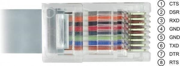 DeLOCK USB-A (m) til RJ45 (m) seriel RS232 adapter / grå - 3 meter