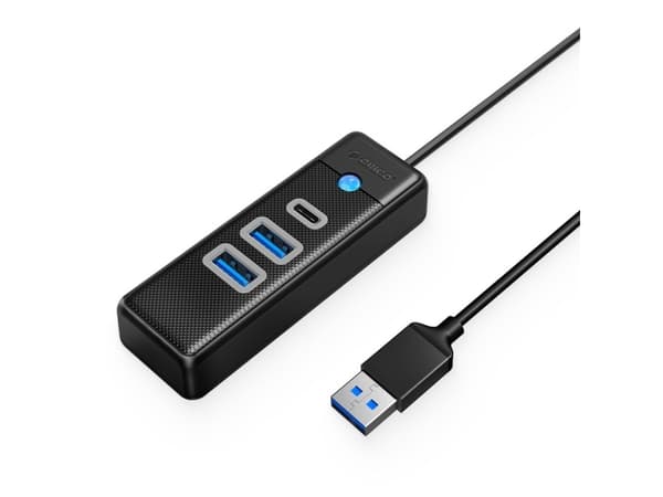 Orico USB Adapter Hub to 2x USB 3.0 + USB-C Orico, 5 Gbps, 0.15m (black)