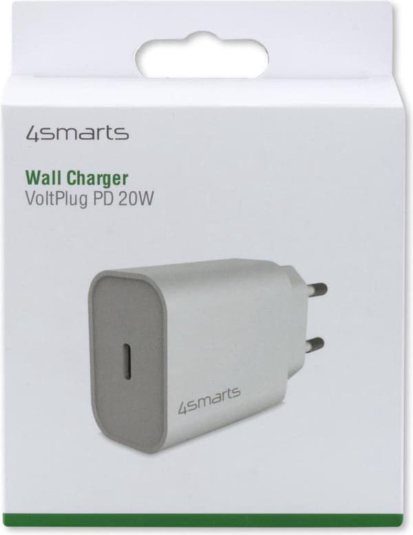 4Smarts VoltPlug Adapter 20W USB-C hurtigoplader med strømforsyning