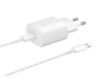 Miniatyrbillede 3 af 6: Samsung PD 25W Vægoplader + kabel - USB-C hurtigoplader - Hvid