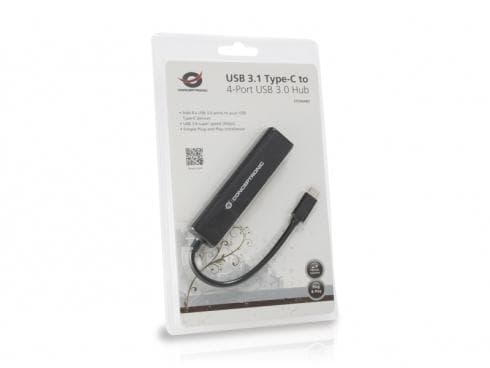 Conceptronic CTC4USB3 - Hub - 4x SuperSpeed USB 3.0 - Desktop