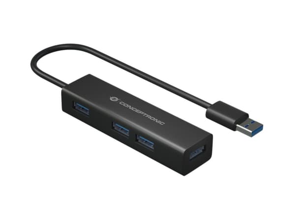 CONCEPTRONIC Conceptronic HUBBIES06B USB 3 2 Gen 1 3 1 Gen 1 Typ A 5000 Mbit s Svart