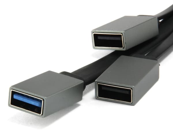 Conceptronic HUBBIES USB 3.1 Typ-C till 1-ports USB 3.0 + 2-ports USB 2.0-kabelnav - grå - USB 3.1 (3.1 Gen 2) Typ-C - USB 2.0, USB 3.0 (3.1 Gen 1) Ty