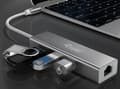 Miniatyrbild 7 av 9: Utrusta 133481 USB-C till 3-portars USB Hub med Gigabit Adapter/Silver