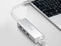 Miniatyrbild 8 av 9: Utrusta 133481 USB-C till 3-portars USB Hub med Gigabit Adapter/Silver