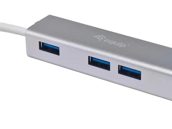 Udstyr 128958 Interface Hub USB 3.2 Gen 1 (3.1 Gen 1) Type-C 5000 Mbit/s Sølv (128958)