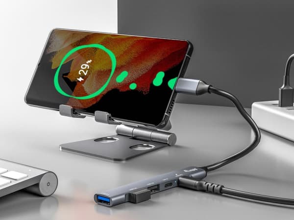 Utrusta 5-portars USB 3.0/2.0-hubb med USB-C 100W USB PD - USB 3.2 Gen 1 (3.1 Gen 1) Typ-C - USB 2.0 - USB 3.2 Gen 1 (3.1 Gen 1) Typ-A - USB 3.2 Gen 1