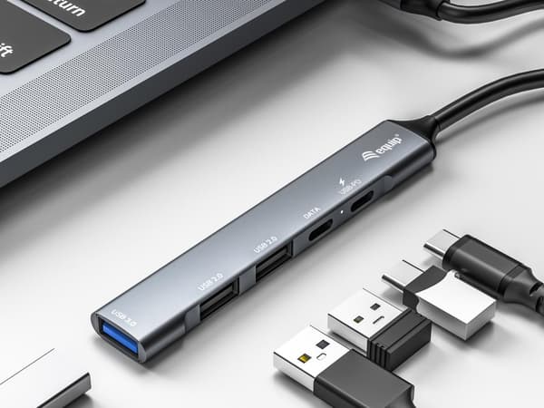 Utrusta 5-portars USB 3.0/2.0-hubb med USB-C 100W USB PD - USB 3.2 Gen 1 (3.1 Gen 1) Typ-C - USB 2.0 - USB 3.2 Gen 1 (3.1 Gen 1) Typ-A - USB 3.2 Gen 1
