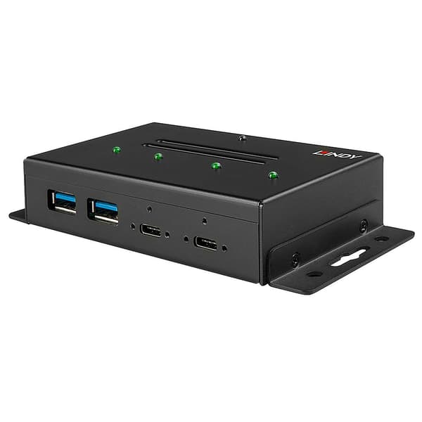 Lindy 4-portars USB 3.1 Gen 2 Typ C Metal Hub - Hub - 4 x USB 3.1 Gen 2