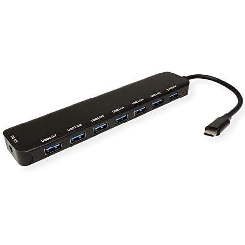 VALUE USB3.2 Gen1 Hub, 7x USB A, Type C virtalähteellä
