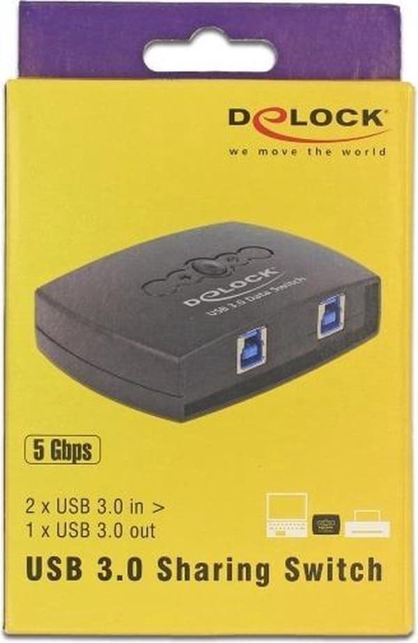 DELOCK Sharing Switch USB3.0 2-1 USB-B Bu > USB-A Bu