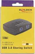Miniatyrbild 2 av 4: DELOCK Sharing Switch USB3.0 2-1 USB-B Bu > USB-A Bu