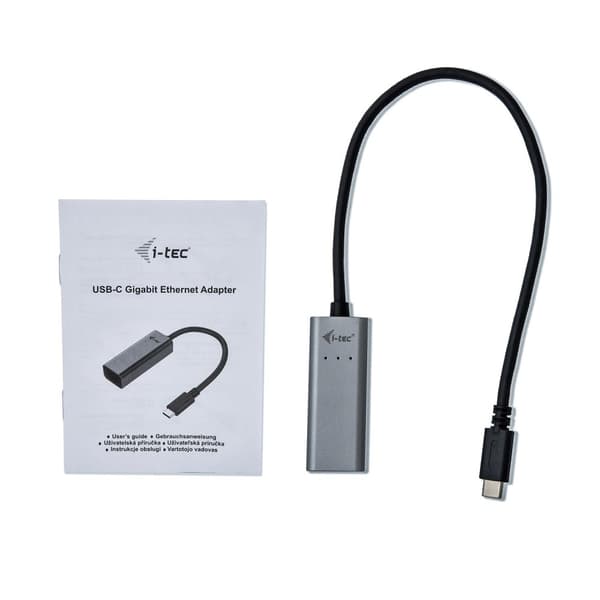 Comdis i-Tec USB-C Metal Gigabit Ethernet Adapter - Nätverksadapter - USB-C 3.1 / Thunderbolt 3 - Gigabit Ethernet x 1 - Space grey (C31METALGLAN)