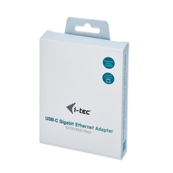 Comdis i-Tec USB-C Metal Gigabit Ethernet Adapter - Nätverksadapter - USB-C 3.1 / Thunderbolt 3 - Gigabit Ethernet x 1 - Space grey (C31METALGLAN)