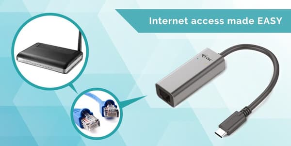 Comdis i-Tec USB-C Metal Gigabit Ethernet Adapter - Nätverksadapter - USB-C 3.1 / Thunderbolt 3 - Gigabit Ethernet x 1 - Space grey (C31METALGLAN)