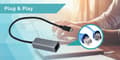 Miniatyrbild 9 av 9: Comdis i-Tec USB-C Metal Gigabit Ethernet Adapter - Nätverksadapter - USB-C 3.1 / Thunderbolt 3 - Gigabit Ethernet x 1 - Space grey (C31METALGLAN)