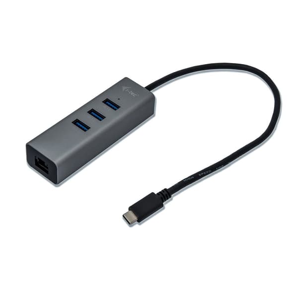 iTec USB-C Metal 3-portový HUB Gigabit Ethernet
