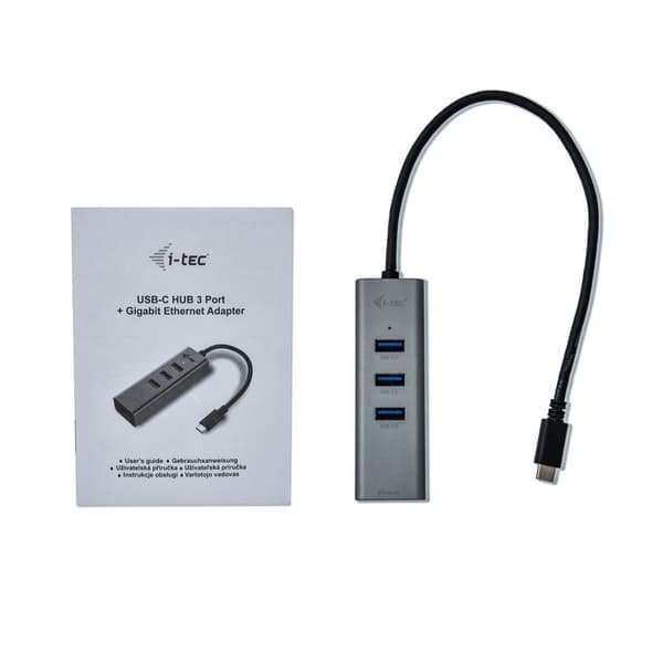 iTec USB-C Metal 3-portový HUB Gigabit Ethernet
