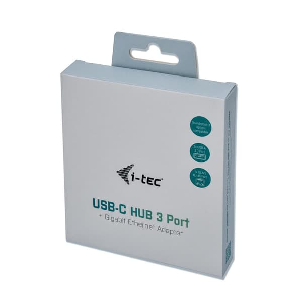 iTec USB-C Metal 3-portový HUB Gigabit Ethernet