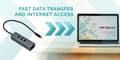 Miniatyrbillede 9 af 9: iTec USB-C Metal 3-portový HUB Gigabit Ethernet