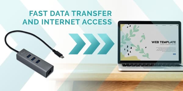 iTec USB-C Metal 3-portový HUB Gigabit Ethernet