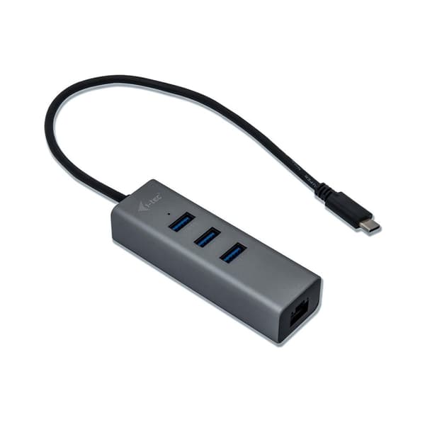 iTec USB-C Metal 3-portový HUB Gigabit Ethernet