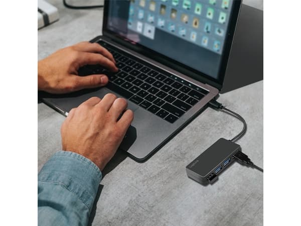 LogiLink UA0396, USB 3.2 Gen 1 (3.1 Gen 1) Type-A, USB 3.2 Gen 1 (3.1 Gen 1) Type-A, 5000 Mbit/s, Svart, Akrylnitrilbutadienstyren (ABS), Rund kabel