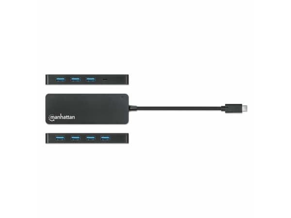 Manhattan 7-porttinen USB-keskitin C-uros A-naaras 5Gbit/s musta