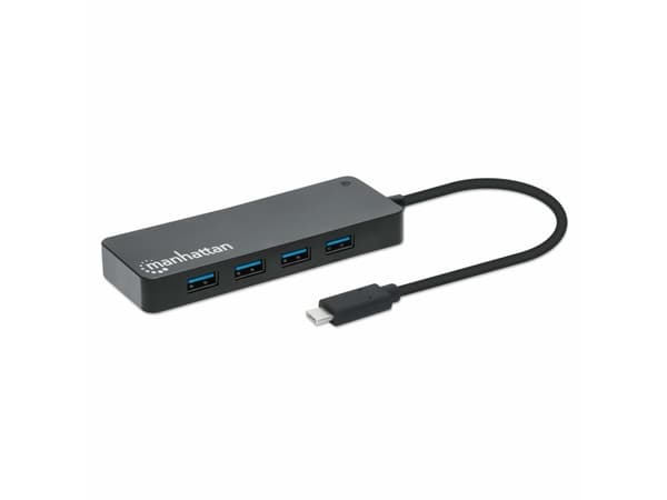 Manhattan 7-porttinen USB-keskitin C-uros A-naaras 5Gbit/s musta