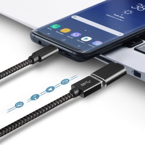 USB-C til USB 3.1 adapter Sort