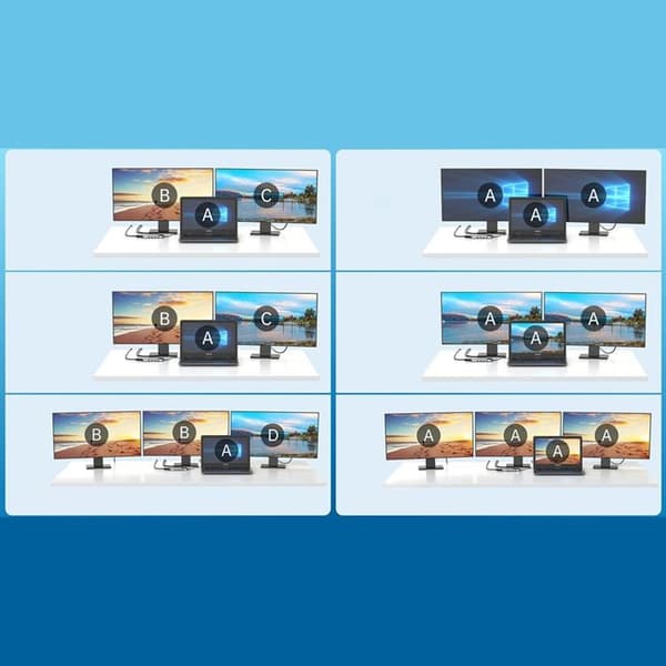 Choetech Multifunktionell 12in1 HUB med Display