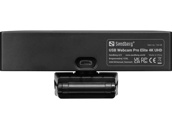 Sandberg 134-28 webbkamera 8,3 MP 3840 x 2160 pixlar USB 2.0 Svart