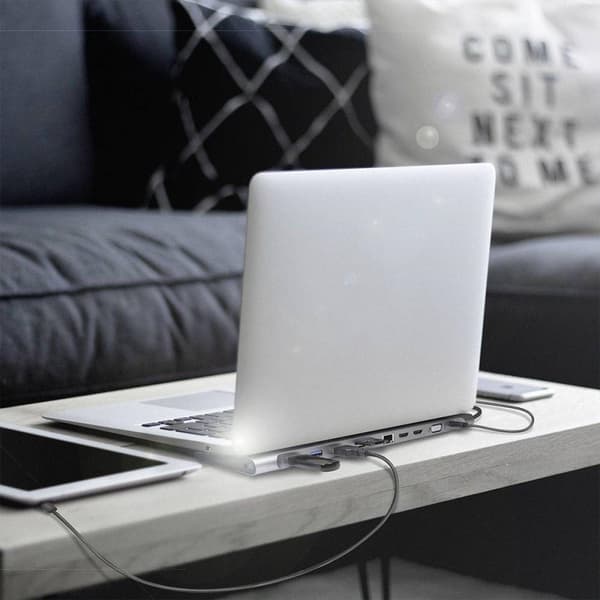 LogiLink UA0373 Dockningsstation för bärbar dator Kompatibel med: Universal USB-C® Power Delivery, Inbyggd kortläsare