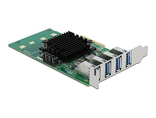 Delock PCI Express x4 -kortti 4 x ulkoiseen USB 3.0 Quad Channel -liitäntään