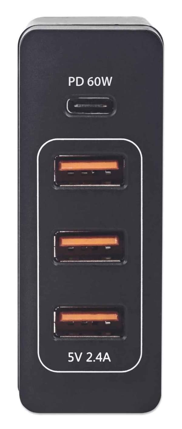 Manhattan Power Delivery -latausasema - Virtalähde - AC 100-240V - 72 Watt - Musta