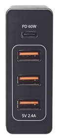 Pikkukuva 3 / 5: Manhattan Power Delivery -latausasema - Virtalähde - AC 100-240V - 72 Watt - Musta