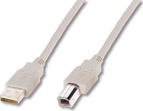 Digitus USB-kabel USB 2.0 USB-A-stik, USB-B-stik 1,80 m Beige
