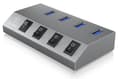 Pikkukuva 2 / 4: IB-Hub1405 4-porttinen USB 3.0 -keskitin + latausasema BC 1.2 tiedonsiirto jopa 5 Gbit/s (60153)