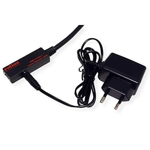 ROLINE USB 3.2 Gen 1 aktiv repeaterkabel, svart, 20 m