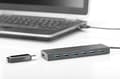 Miniatyrbild 3 av 6: DIGITUS USB-hubb - 7 portar - Super-Speed USB 3.0 - 5 GBit/s - Plug&Play - aluminiumhölje - svart
