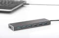 Miniatyrbild 4 av 6: DIGITUS USB-hubb - 7 portar - Super-Speed USB 3.0 - 5 GBit/s - Plug&Play - aluminiumhölje - svart