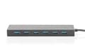 Miniatyrbild 5 av 6: DIGITUS USB-hubb - 7 portar - Super-Speed USB 3.0 - 5 GBit/s - Plug&Play - aluminiumhölje - svart