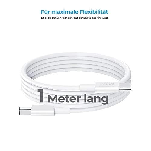 Opladnings-/datakabel USB-C til 1m hvid - digital/data (404306)