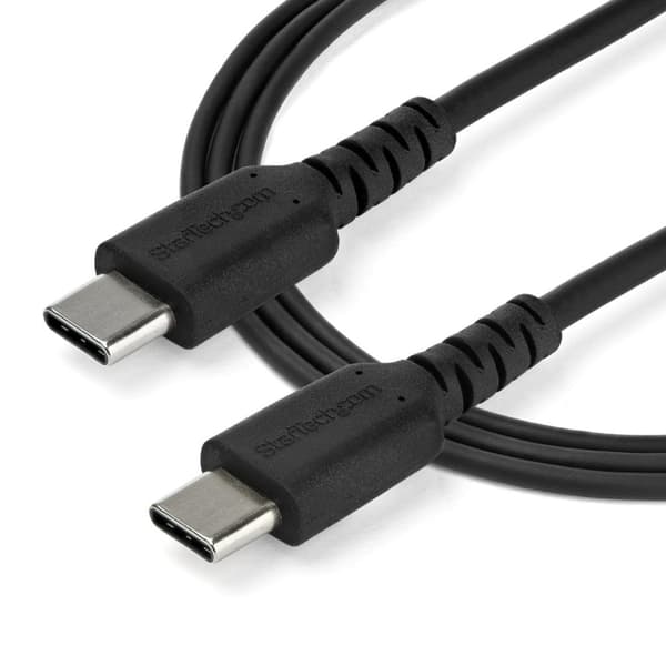 StarTech 2 m / 6,6 fod. USB C-kabel - Sort - Aramidfiber - USB-kabel - USB-C (M) Lige til USB-C (M) Lige - Thunderbolt 3 / USB 2.0 - 2 m - Sort