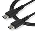 Miniatyrbillede 3 af 4: StarTech 2 m / 6,6 fod. USB C-kabel - Sort - Aramidfiber - USB-kabel - USB-C (M) Lige til USB-C (M) Lige - Thunderbolt 3 / USB 2.0 - 2 m - Sort