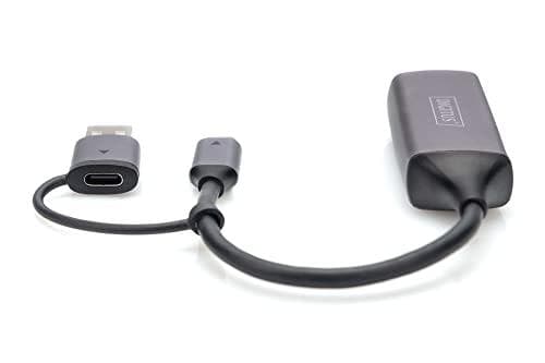 DIGITUS DN-3028 - Nätverksadapter - USB-C / USB-A - 2,5GBase-T - Grå