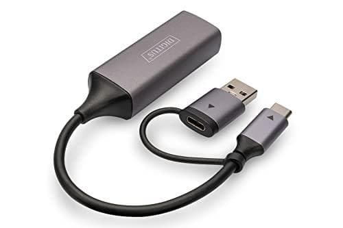 DIGITUS DN-3028 - Nätverksadapter - USB-C / USB-A - 2,5GBase-T - Grå