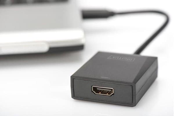 Digitus DA-70841 HDMI / USB 3.2 Gen 1 (USB 3.0) Adapter [1x USB 3.2 Gen 1 stik A (USB 3.0) - 1x HDMI-stik] Sort afskærmet, HDMI-kompatibel, High Speed